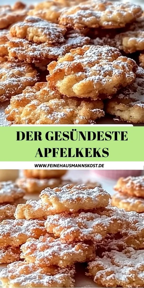 Gesunder Apfelkeks aus frischen Äpfeln und natürlichen Zutaten
