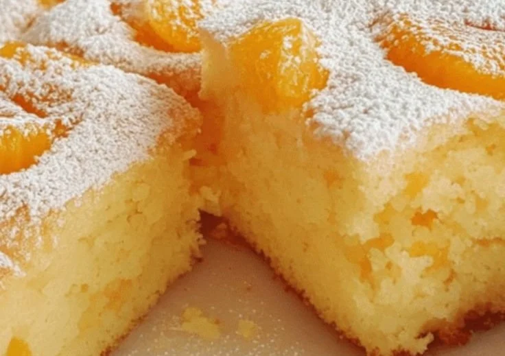 Schmackhaftes Mandarinen-Märchen vom Blech mit fluffigem Teig