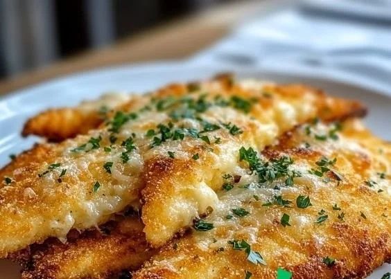 Knuspriges Parmesan Hähnchen zubereitet im Airfryer