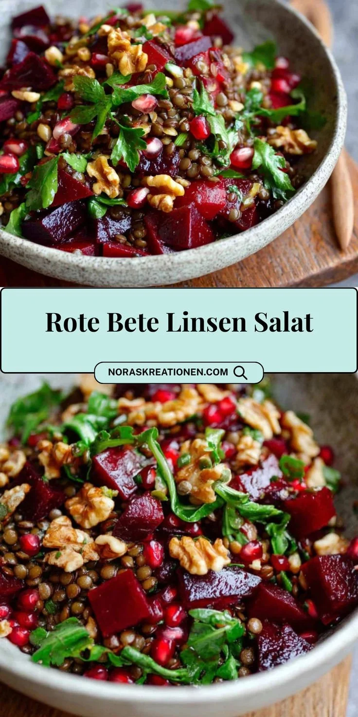 Rote Bete Linsensalat – gesunder Linsensalat für Clean Eating Fans