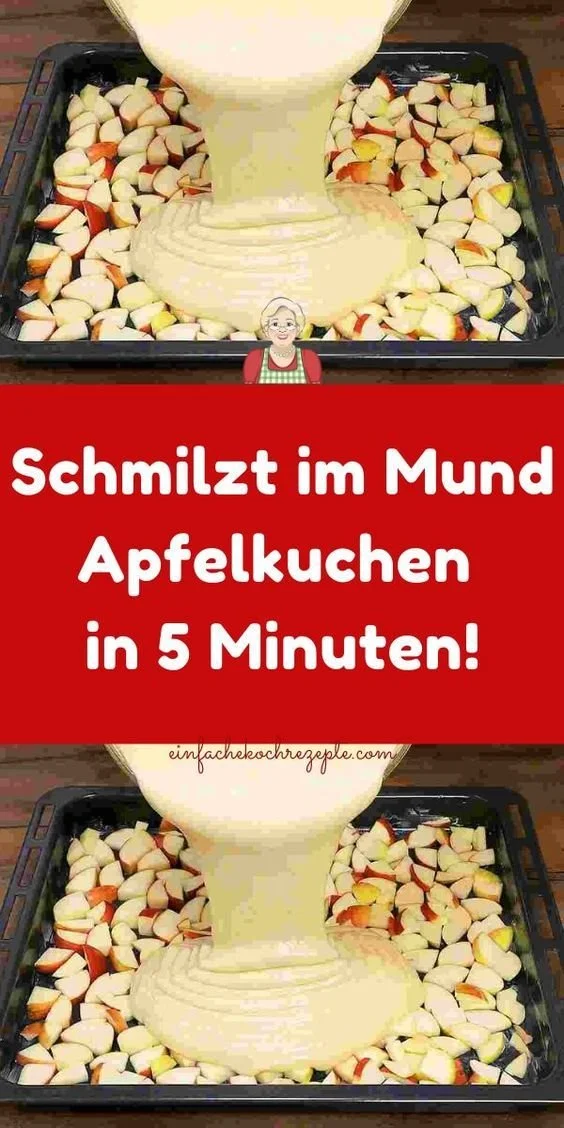 Schneller Apfelkuchen, der im Mund zergeht - einfaches Rezept für Genießer.