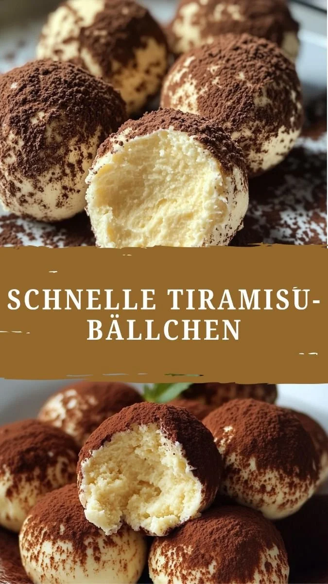 Leckere Tiramisu-Bällchen als einfaches Dessert für Schoko- und Kaffee-Fans.
