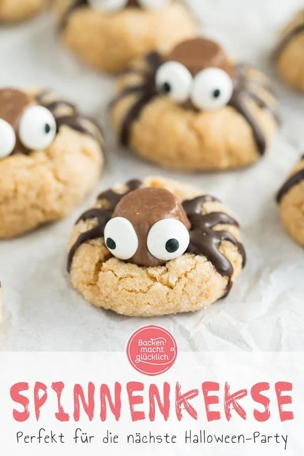 Spinnen-Cookies für Halloween, gruselig und lecker gebacken