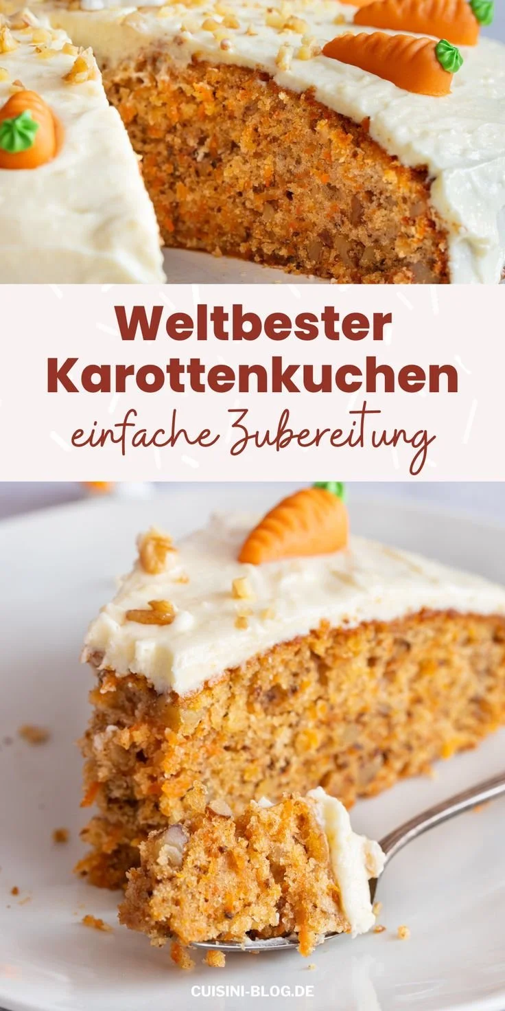 Weltbester Karottenkuchen, einfach zuzubereiten, lecker und saftig