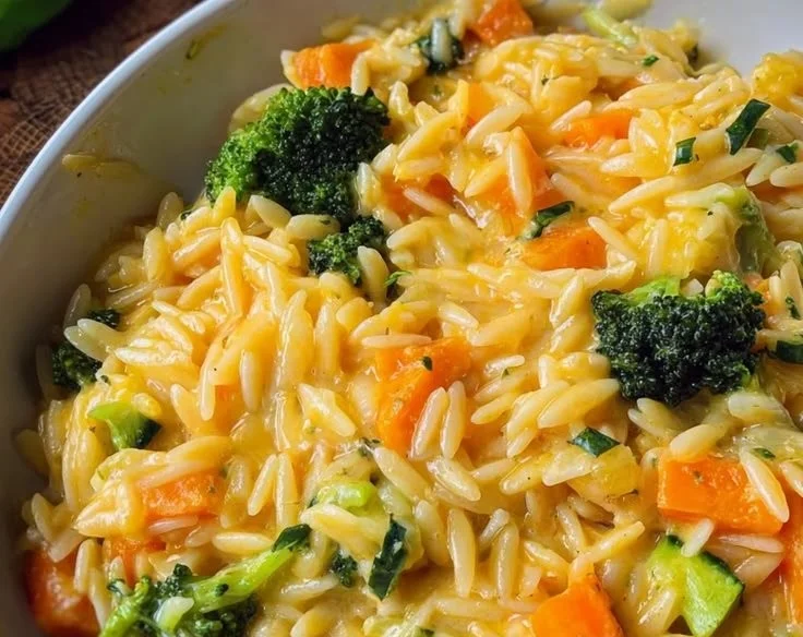 Cremiges 1 Pot Orzo-Pasta mit Cheddar